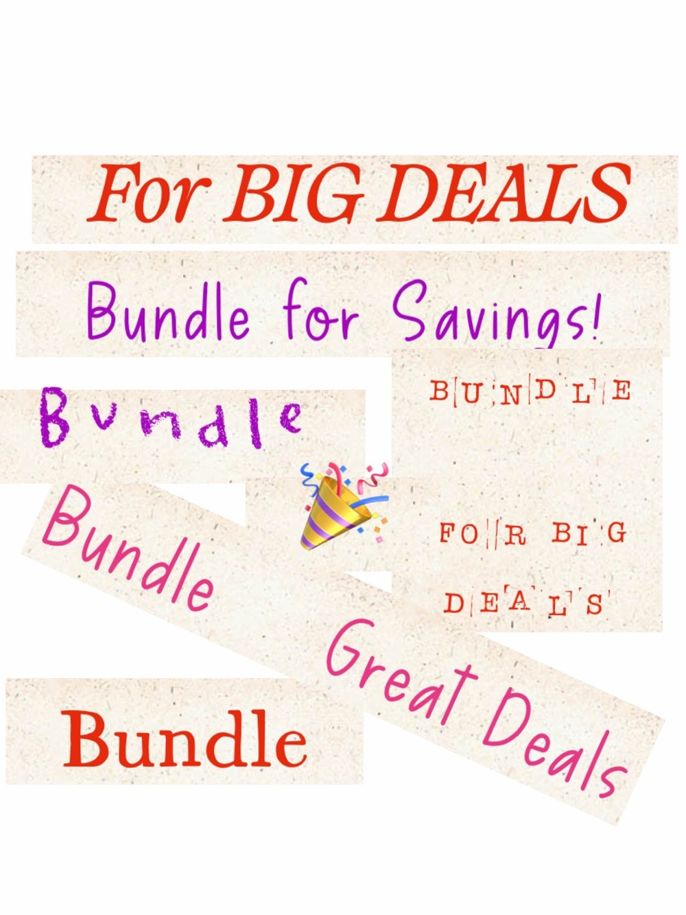Bundle Promotion Graphic - Pink & Red Text